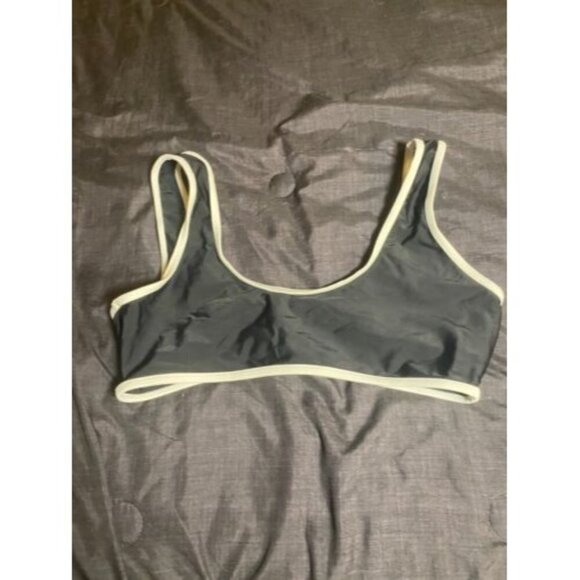 DIPPIN DAISYS WOMENS SIZE LARGE BIKINI TOP SWIMSUIT BLACK SUPPORTIVE - Picture 1 of 1